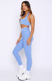 Form Leggings Blueberry White