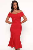 Dailene Midi Dress Red