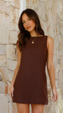 Madison Mini Dress Brown