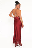 Jeannie Maxi Dress Dark Red