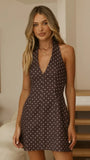 Lula Mini Dress Chocolate Butter Polka