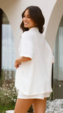 Eden Knit Top and Shorts Set White