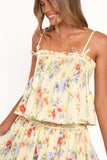 Cosima Baby Doll Top Yellow Floral