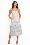 Cathy Midi Dress Blue White