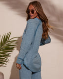 Francie Pleated Chambray Top