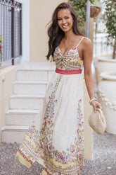 Caelia Maxi Dress Yellow Multi