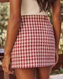 Jensin Tweed Houndstooth Mini Skirt