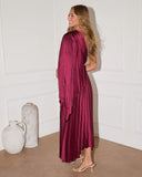 Tallisa One Shoulder Pleated Midi Dress