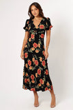 Christine Midi Dress Sunset Floral