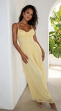 Orlaya Chiffon Wide Leg Jumpsuit Yellow