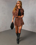 Coffee Meets Corduroy Mini Skort