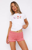 Doesnt Feel Right Booty Shorts Red Gingham