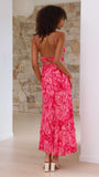 Margie Midi Dress Pink Floral