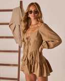 Lendsey Bust Tie Ruffle Romper