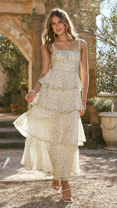 Page Maxi Dress Green Floral
