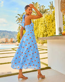 Beach Stroll Polka Dot Halter Midi Dress