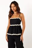 Mollymook Top Black Cream