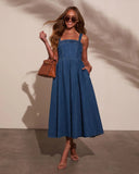 Meralda Corset Denim Midi Dress