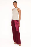 Carissa Satin Pants Berry