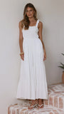 Carlina Tiered Maxi Dress White
