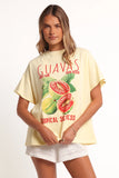 Guavas Graphic Tee Pale Yellow