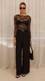 Eldora Long Sleeve Lace Top Black