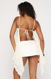 Busy Being Fabulous Drape Open Back Top Cream
