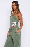 Cant Help The Feeling Halter Top Khaki