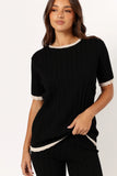 Henrie Knit Set Black Beige