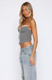 Chasing Me Bustier Gingham