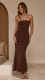 Aaliyah Maxi Dress Chocolate