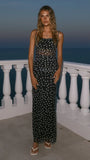 Loralei Maxi Dress Black White Polka Dot