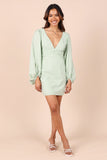 Emilina Long Sleeve Mini Dress Sage