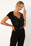Lennox Bow Bodysuit Black