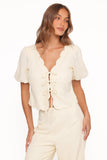 Jensen Scallop Hem Top Butter Yellow