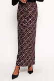 Sandra Midi Skirt Brown Check