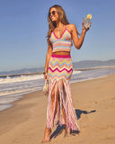 Horizon Honey Abstract Crochet Tank