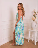 Gallery Brilliance Pleated Floral Maxi Dress