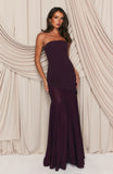 Sending My Best Strapless Maxi Dress Burgundy