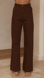 Badru Straight Leg Jeans Chocolate Denim