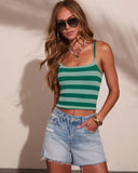 True Coast Striped Cropped Cami