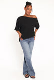 Ardena Boucle Knit Top Black