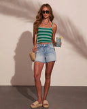 True Coast Striped Cropped Cami