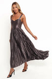 Camala Maxi Dress Grey Silver