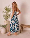 Sabine Corset Floral Fit and Flare Midi Dress