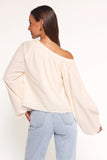Zion Off Shoulder Long Sleeve Top Ivory