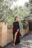 Matilda One Shoulder Maxi Dress Black