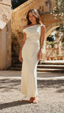 Auria Off Shoulder Maxi Dress Yellow