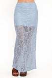 Brittany Lace Maxi Skirt Blue