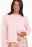 Fauna Tonal Floral Cardigan Pink